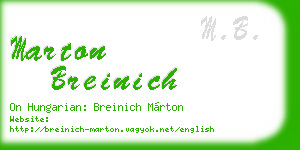 marton breinich business card